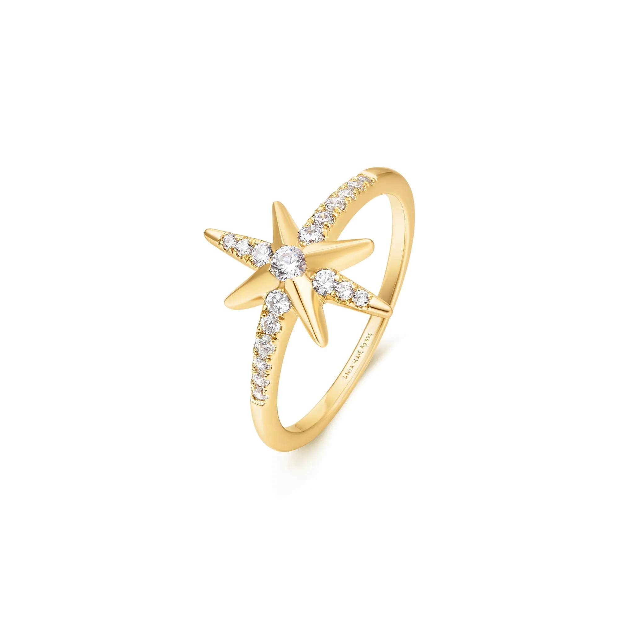 Ania Haie - Ring Gold Eight Pointed Star Signet