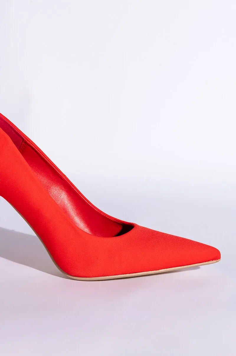 AZALEA WANG BRYNN STILETTO PUMP IN RED