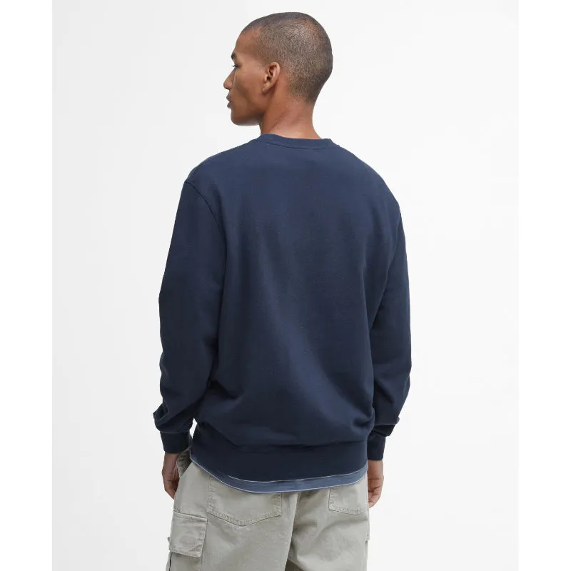 Barbour Skipton Relaxed Fit Crew Neck Mens Sweatshirt - Navy