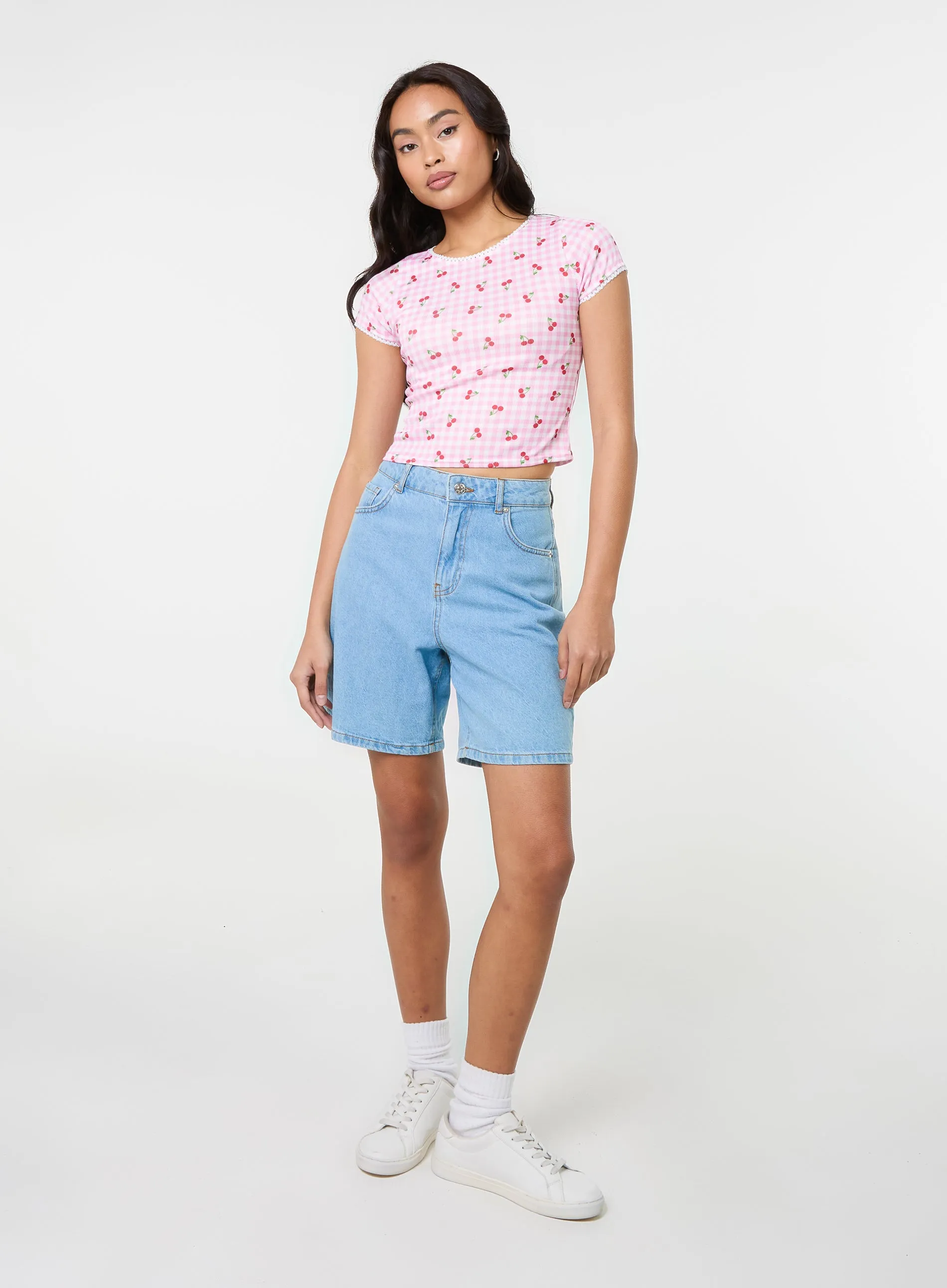 Cherry Gingham T-shirt