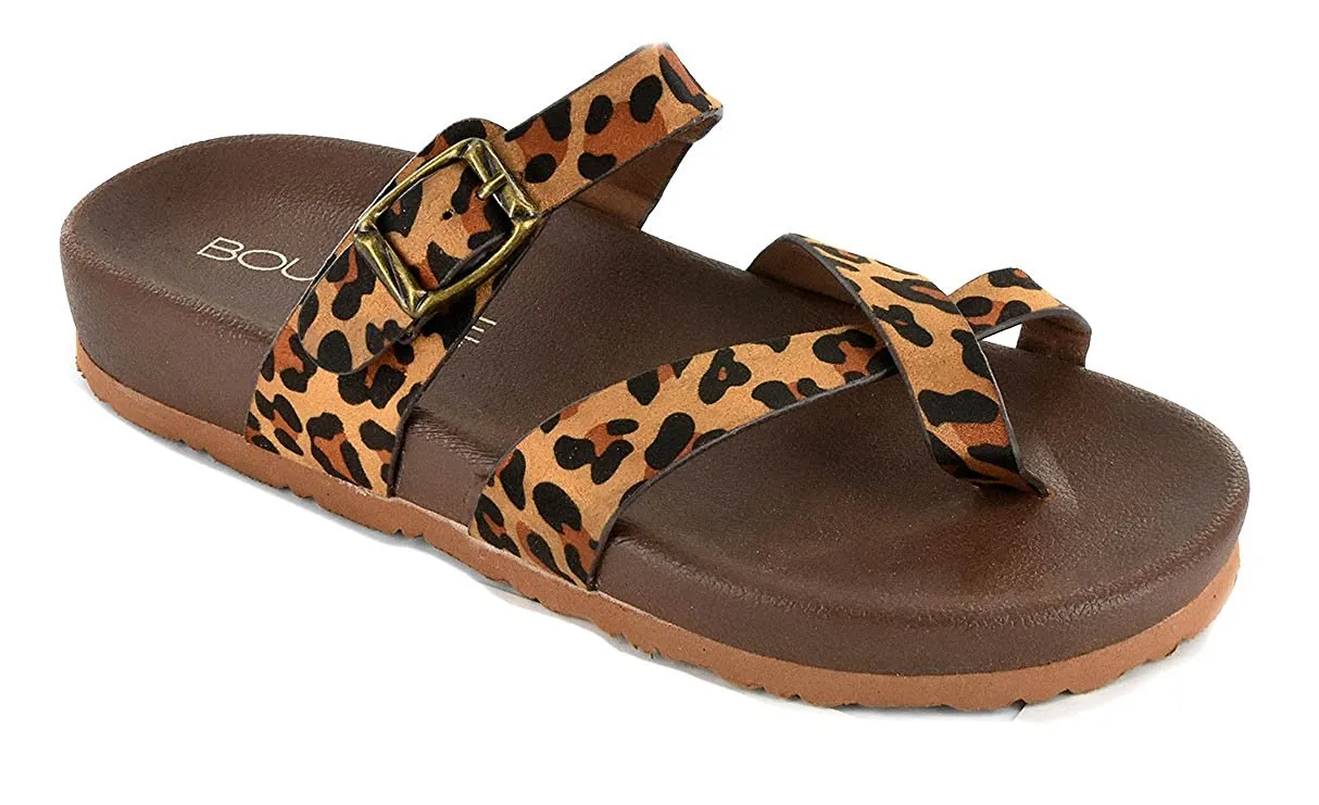 Corkys Womens Heavenly Faux Suede Buckle Sandal