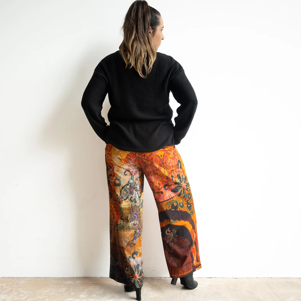 Cotton Corduroy Wide Leg Pant by Orientique Australia - Taj - 76061