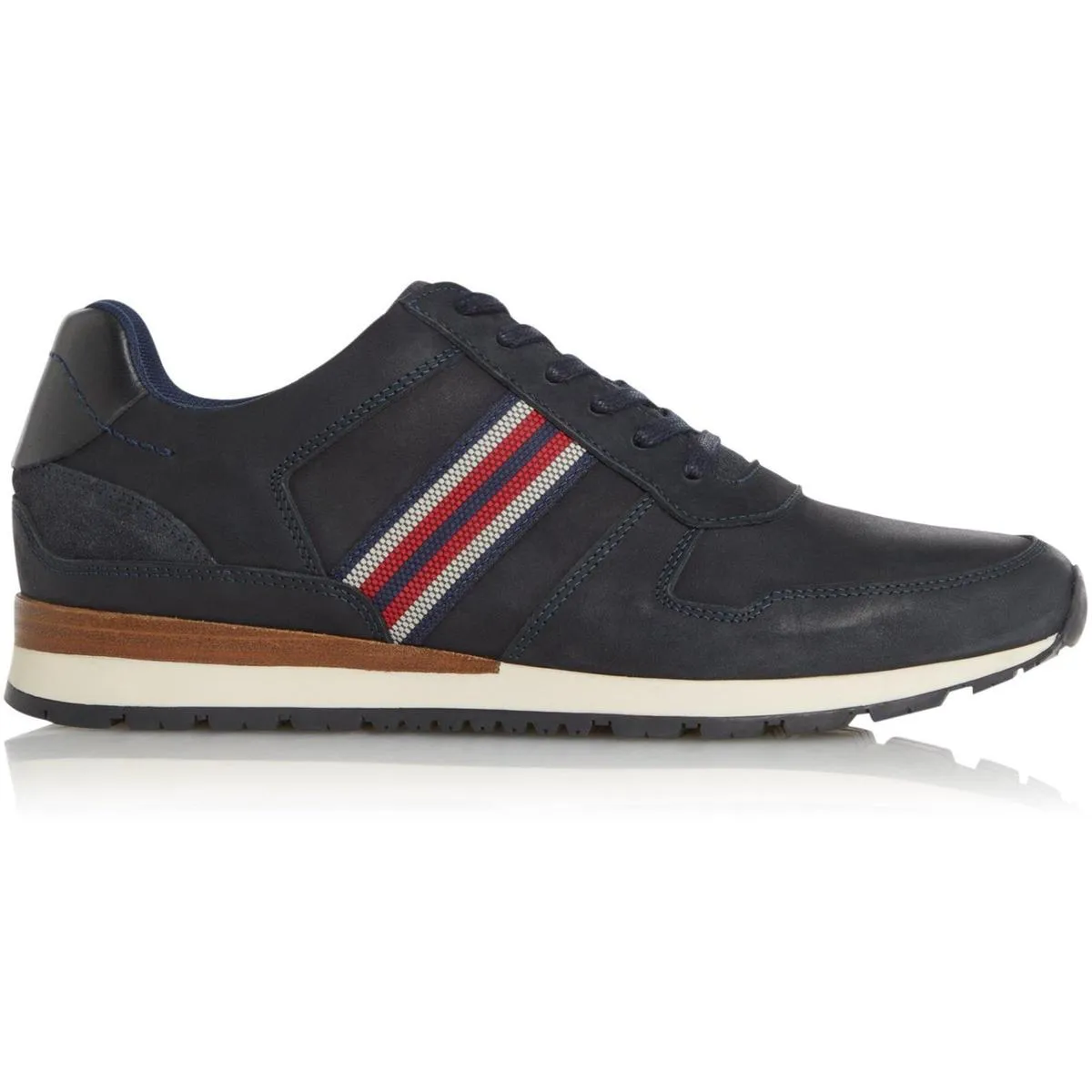 Dune Truro Side Stripe Runners Navy