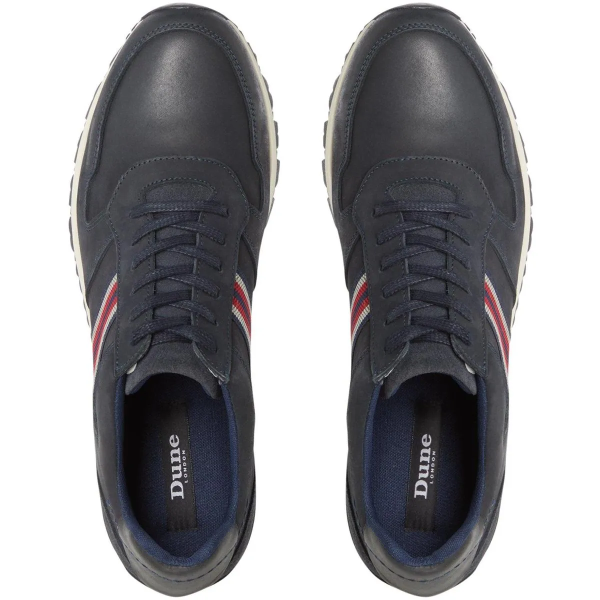 Dune Truro Side Stripe Runners Navy