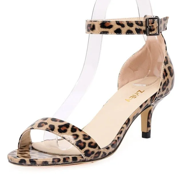Fashionable Candy Colored Patent Leather Women's Sandals-2