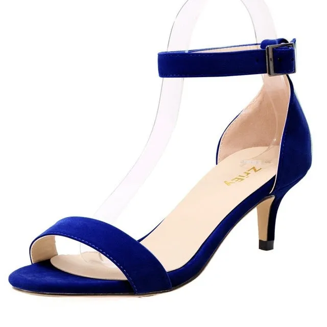 Fashionable Candy Colored Patent Leather Women's Sandals-2