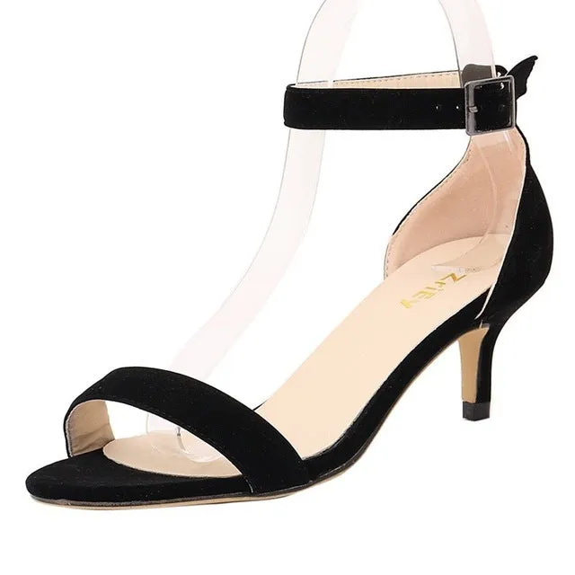 Fashionable Candy Colored Patent Leather Women's Sandals-2