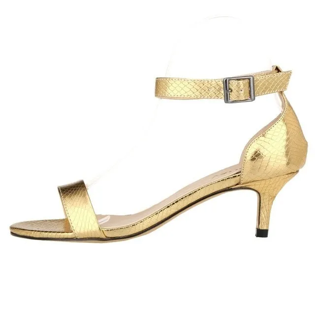 Fashionable Candy Colored Patent Leather Women's Sandals-2