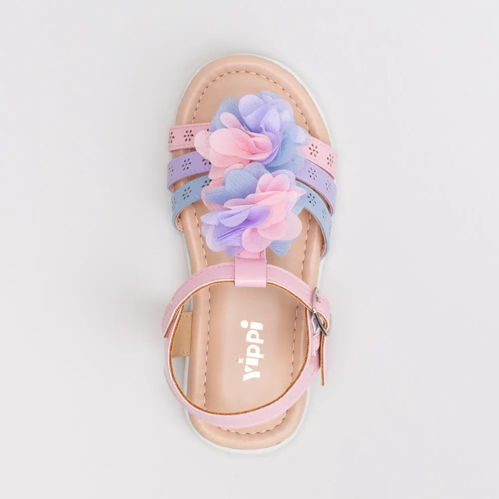 Girls Floral Flat Sandal _ 154765