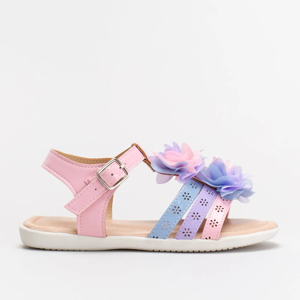 Girls Floral Flat Sandal _ 154765