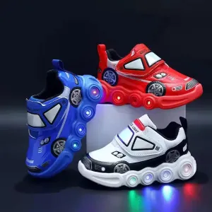 Glow & Go Luminous Cartoon Car Sneakers