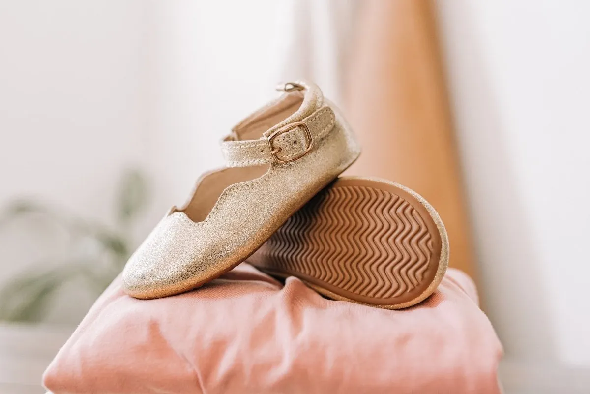 Gold Glitter Olivia Dress Shoe