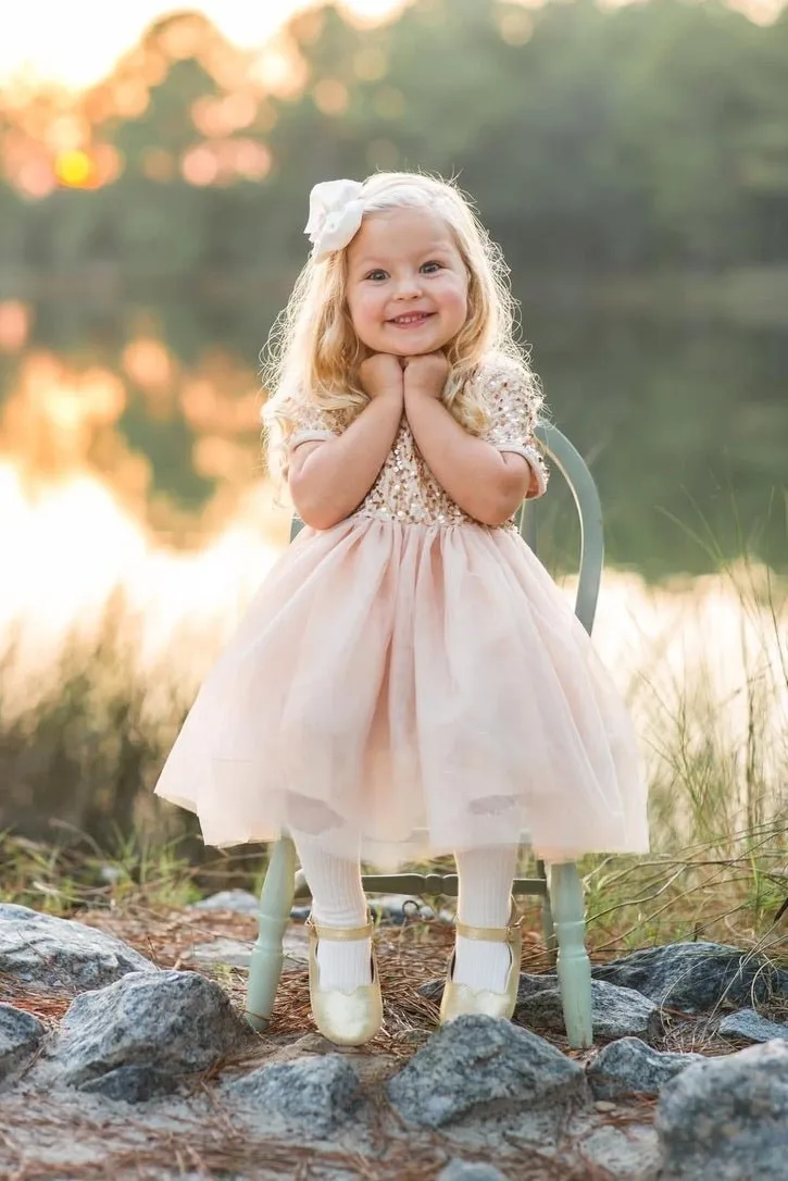 Gold Glitter Olivia Dress Shoe