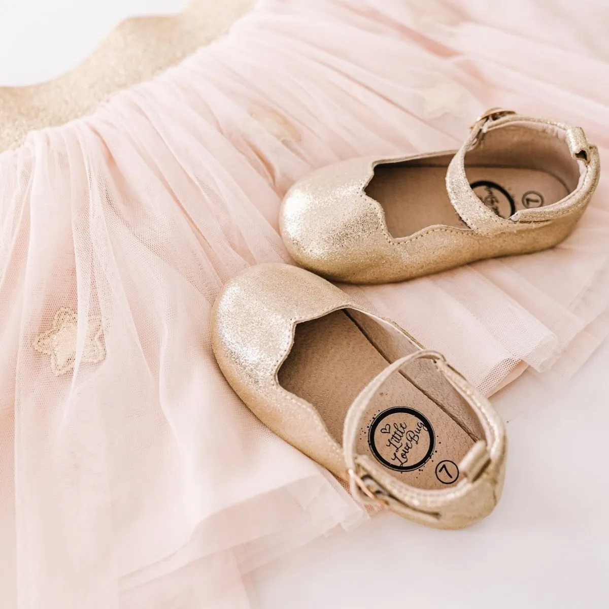 Gold Glitter Olivia Dress Shoe