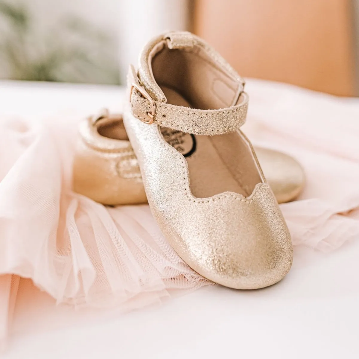Gold Glitter Olivia Dress Shoe