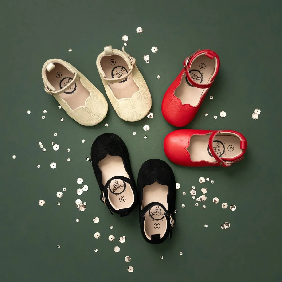 Gold Glitter Olivia Dress Shoe