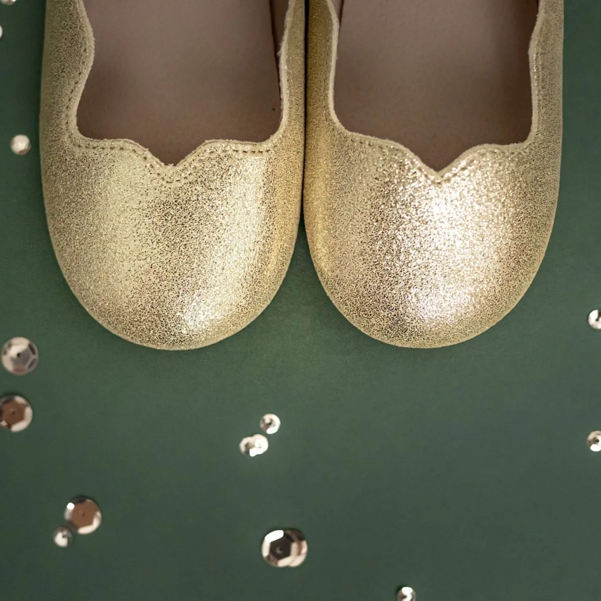 Gold Glitter Olivia Dress Shoe