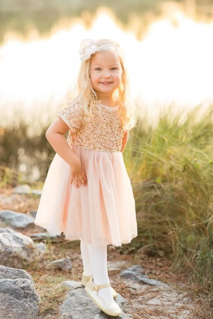 Gold Glitter Olivia Dress Shoe