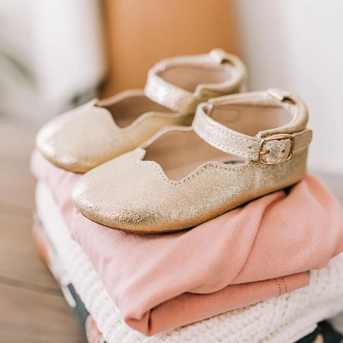 Gold Glitter Olivia Dress Shoe