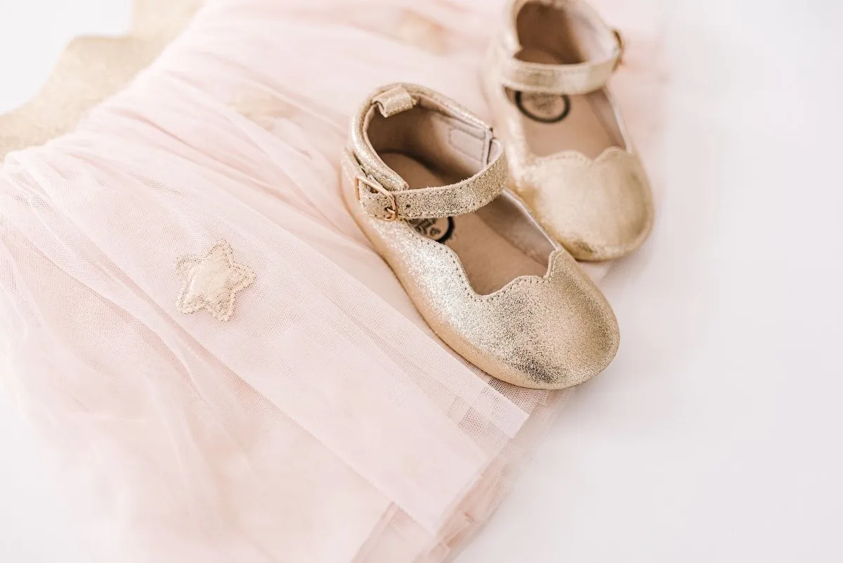 Gold Glitter Olivia Dress Shoe