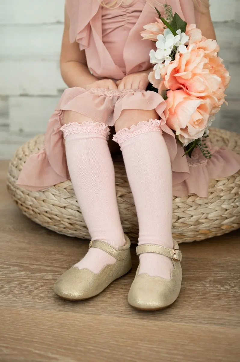 Gold Glitter Olivia Dress Shoe