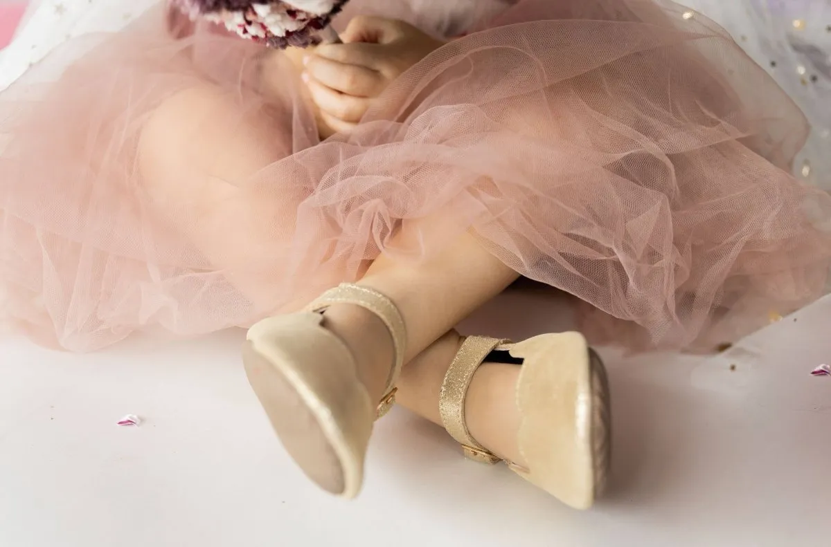 Gold Glitter Olivia Dress Shoe