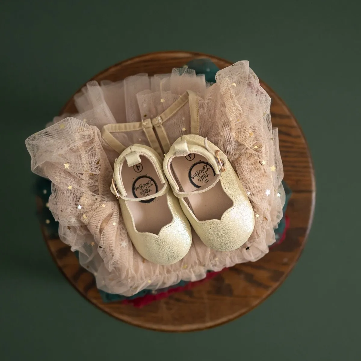 Gold Glitter Olivia Dress Shoe