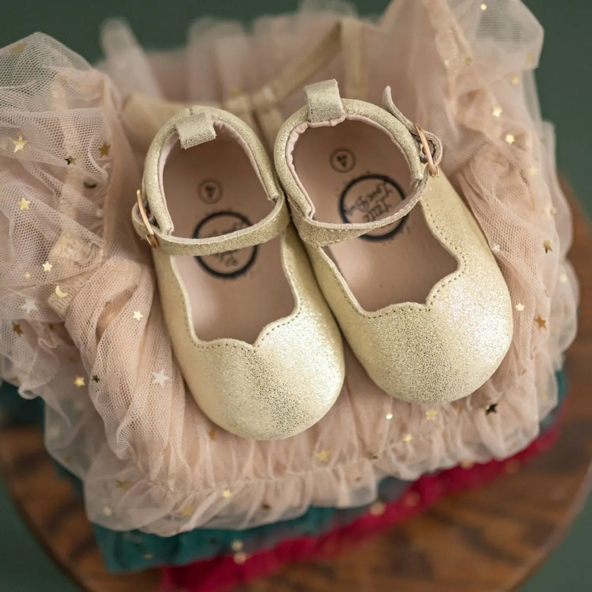Gold Glitter Olivia Dress Shoe