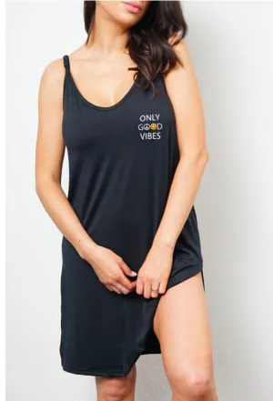 Good Vibes Only Slip Dress