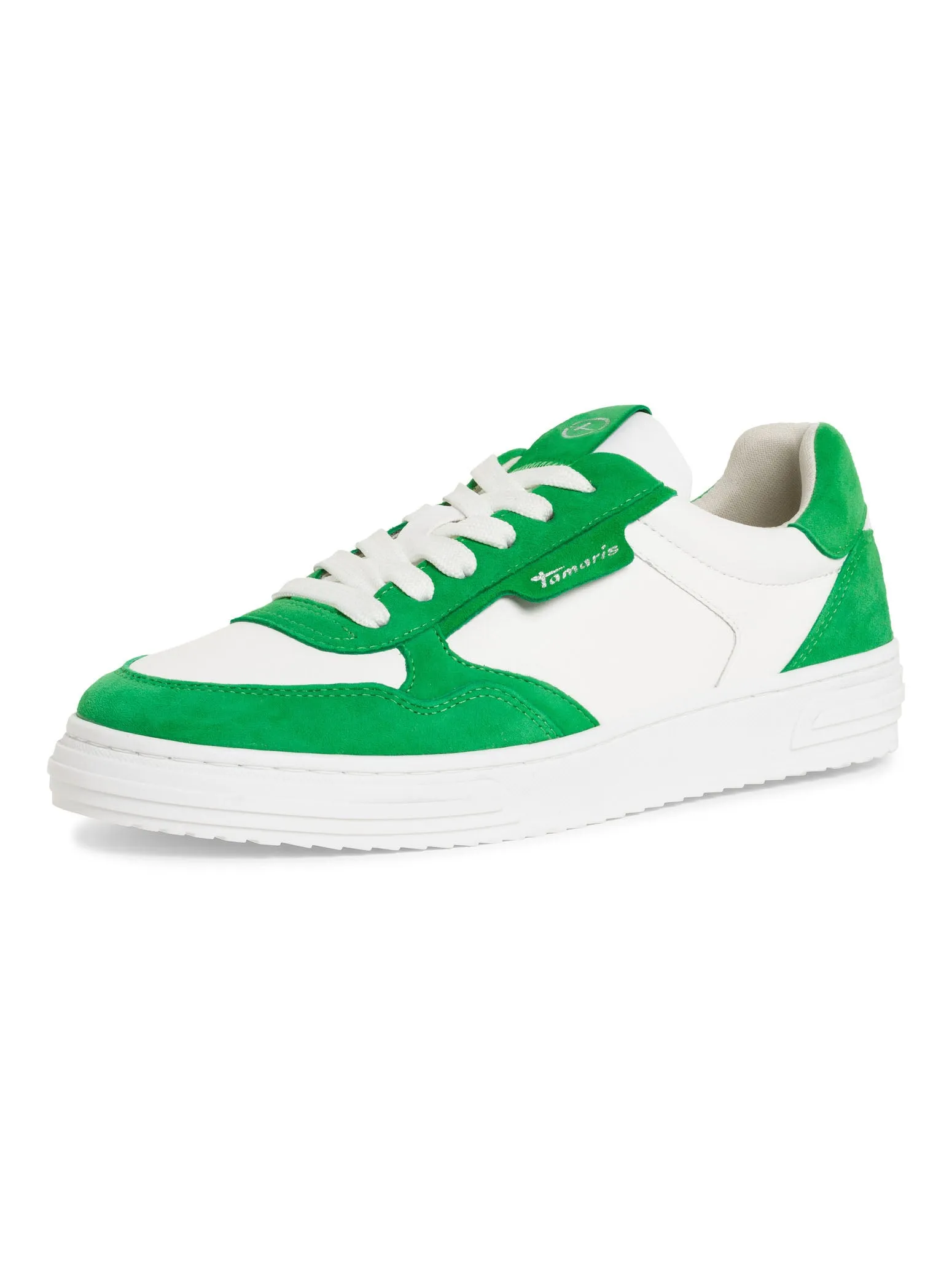 Green and White Trainer Pumps