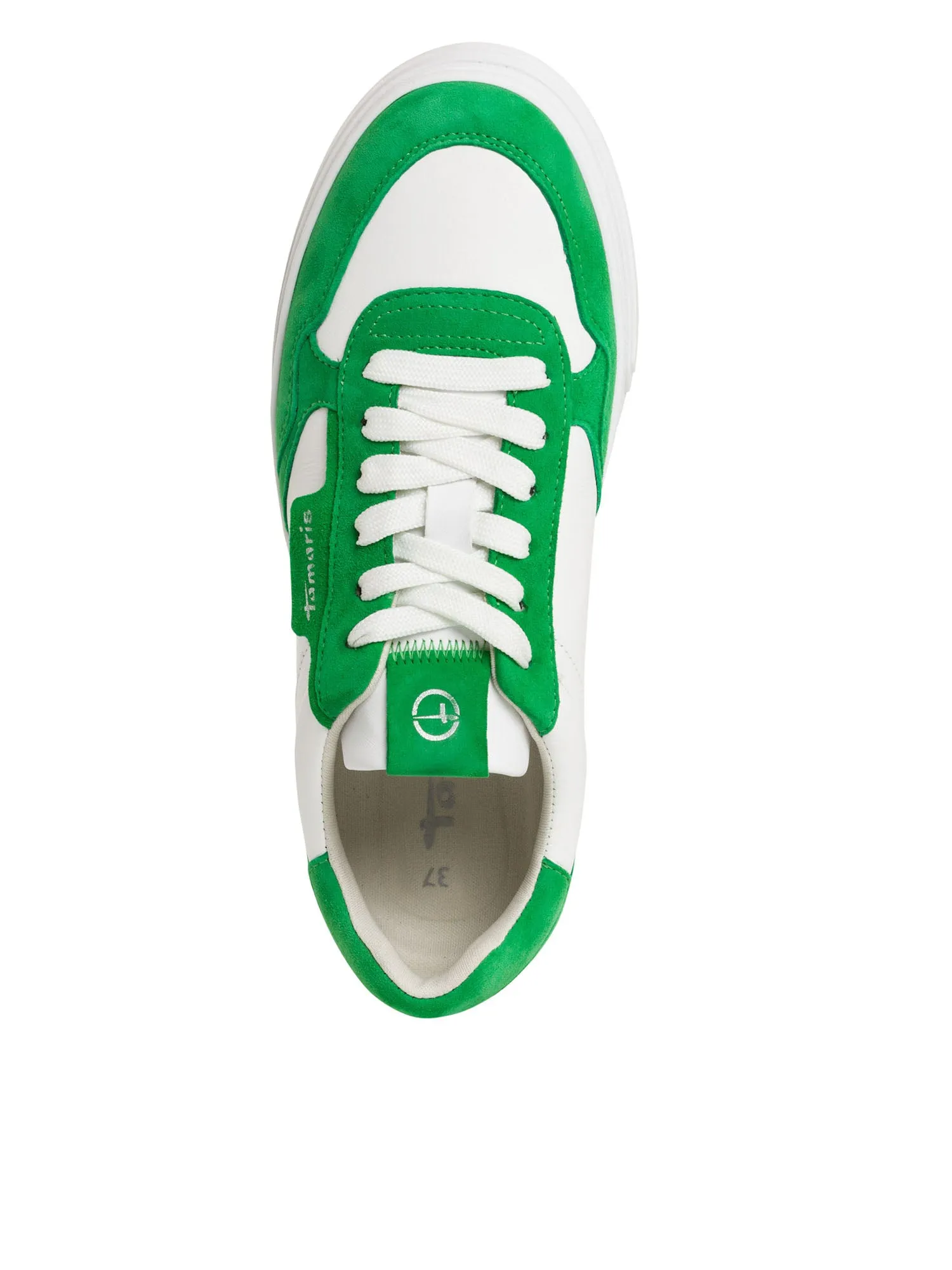 Green and White Trainer Pumps