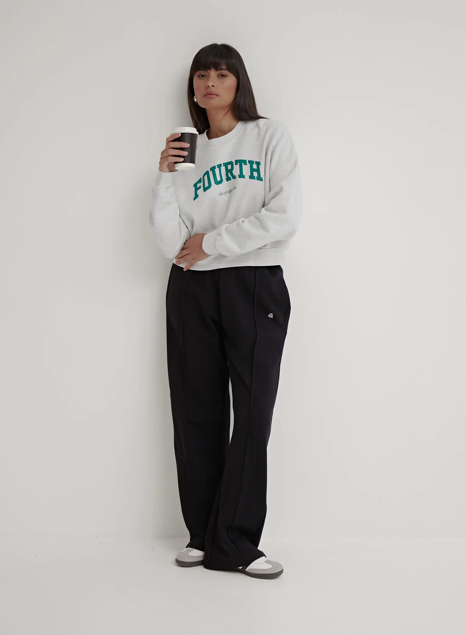 Grey Marl Fourth Cropped Sweatshirt - Gracie
