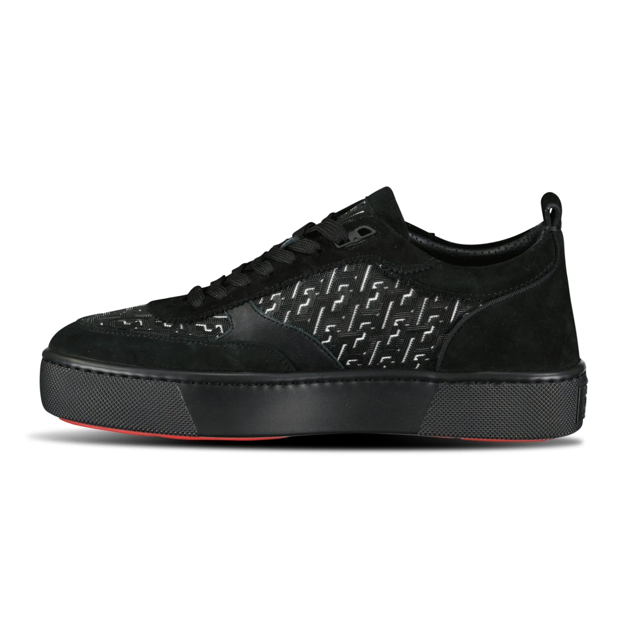 Happy Rui Suede Low Top Trainers Black