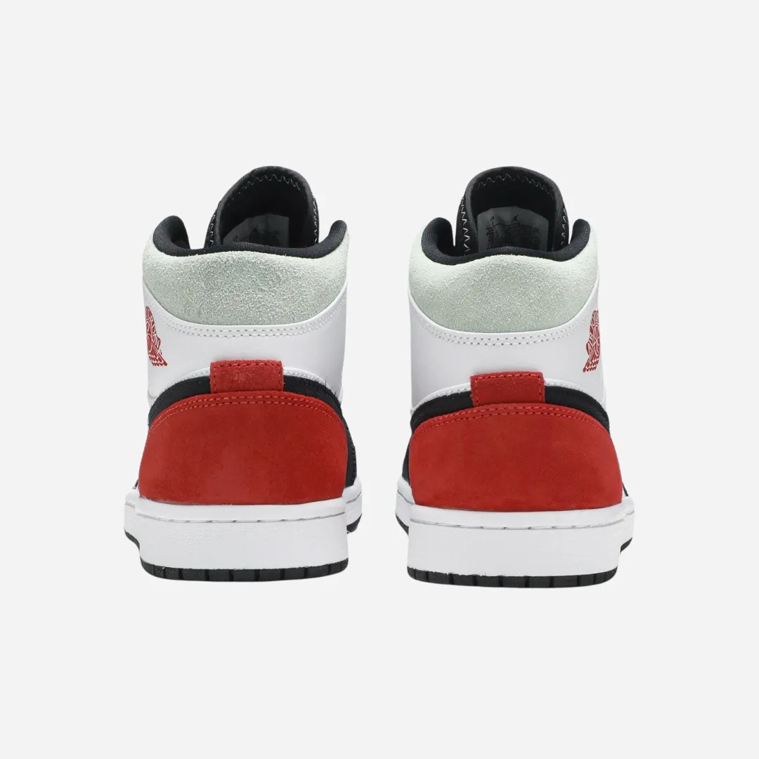 JORDAN 1 MID SE RED BLACK TOE