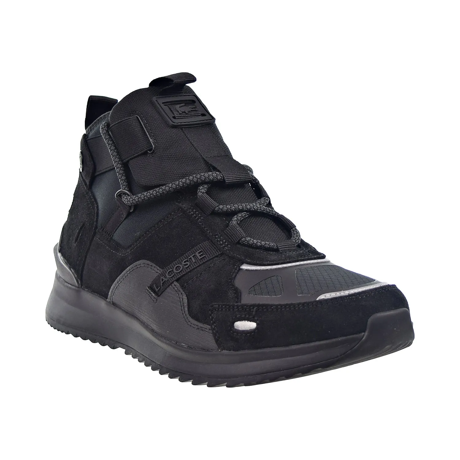 Lacoste Run Breaker 0320 1 SMA Suede Men's Shoes Black-White