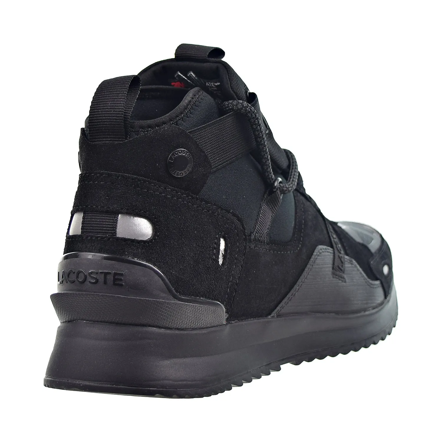 Lacoste Run Breaker 0320 1 SMA Suede Men's Shoes Black-White