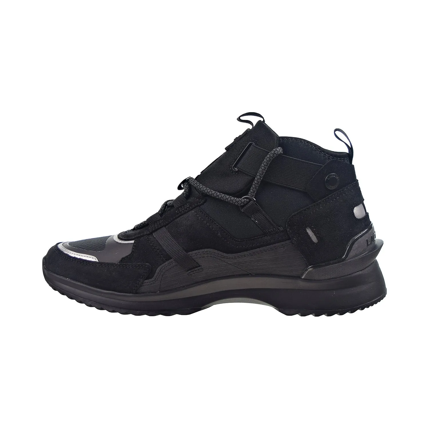 Lacoste Run Breaker 0320 1 SMA Suede Men's Shoes Black-White