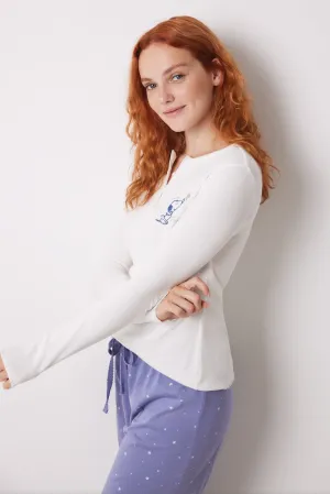 Long cotton Snoopy pyjamas