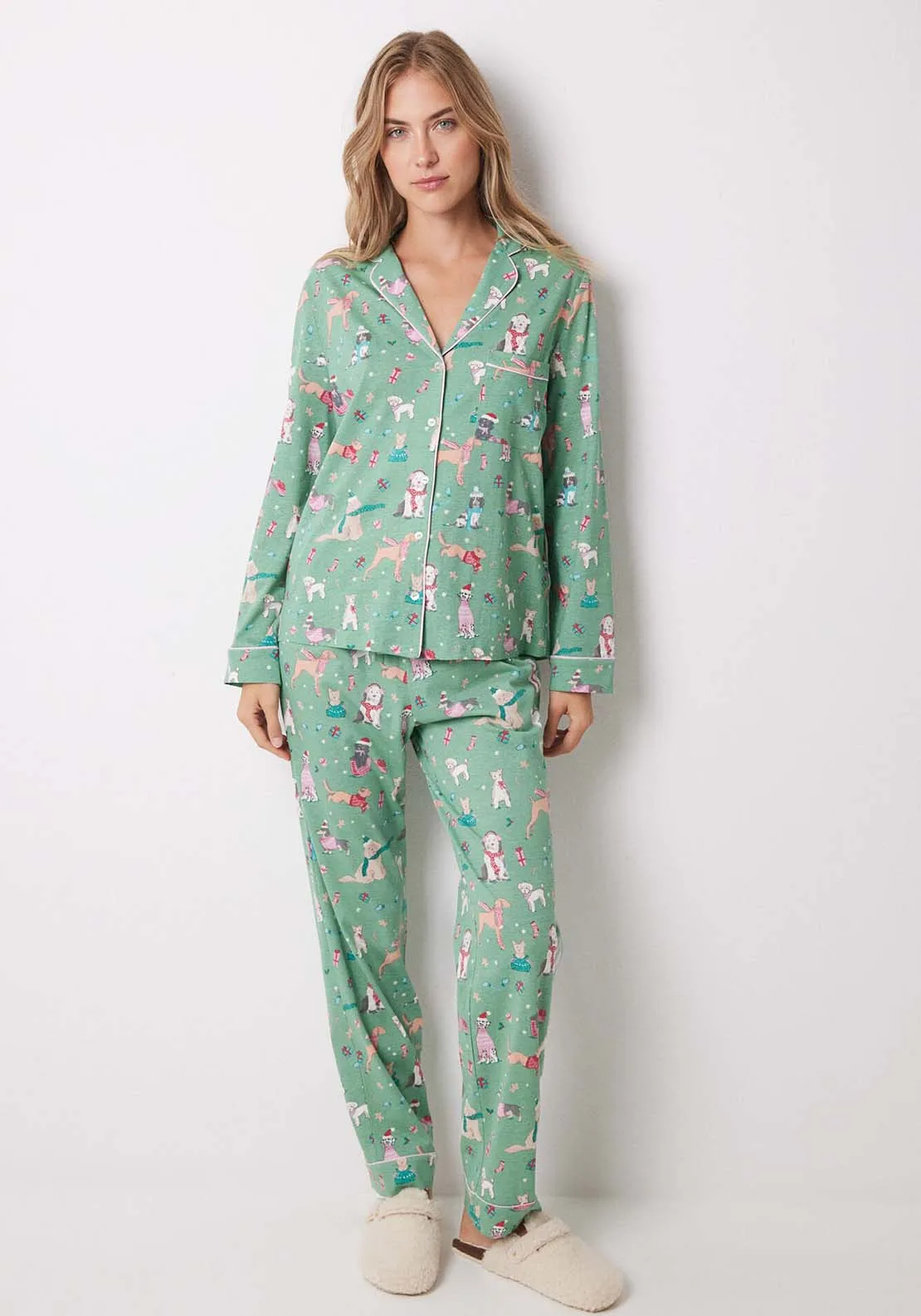 Long Sleeves Masculine Pyjama - Green