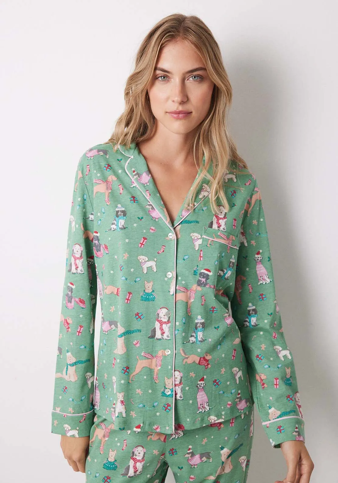 Long Sleeves Masculine Pyjama - Green