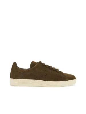 Low Top Suede Sneakers With Rubber Sole