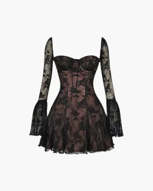 Mariette – Vintage-inspired print – Lace dress