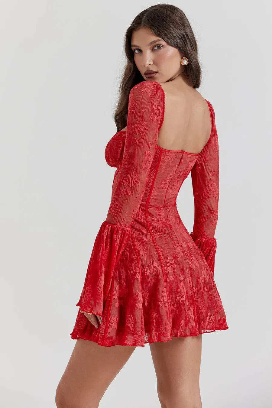 Mariette – Vintage-inspired print – Lace dress