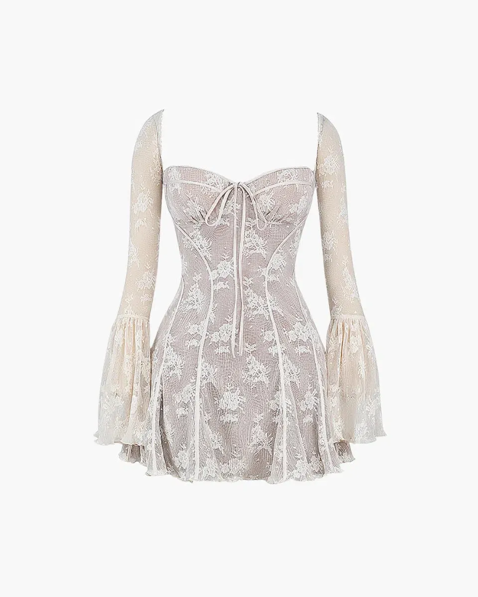 Mariette – Vintage-inspired print – Lace dress