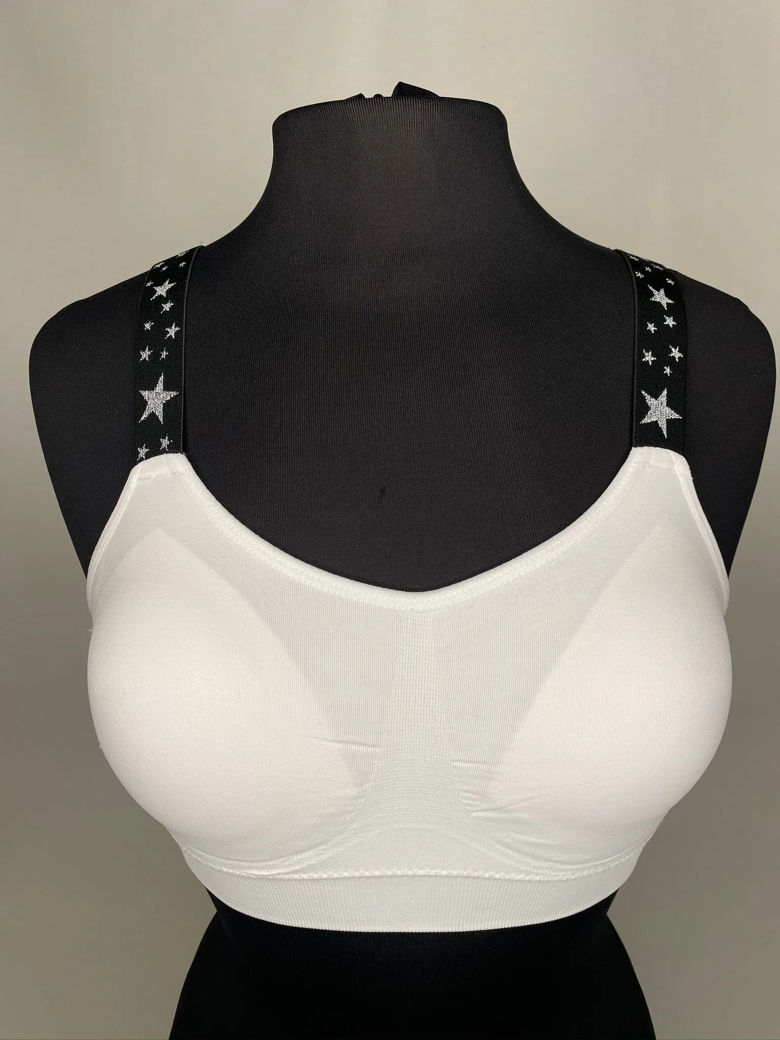 Metallic Strap Elastic Band Bras