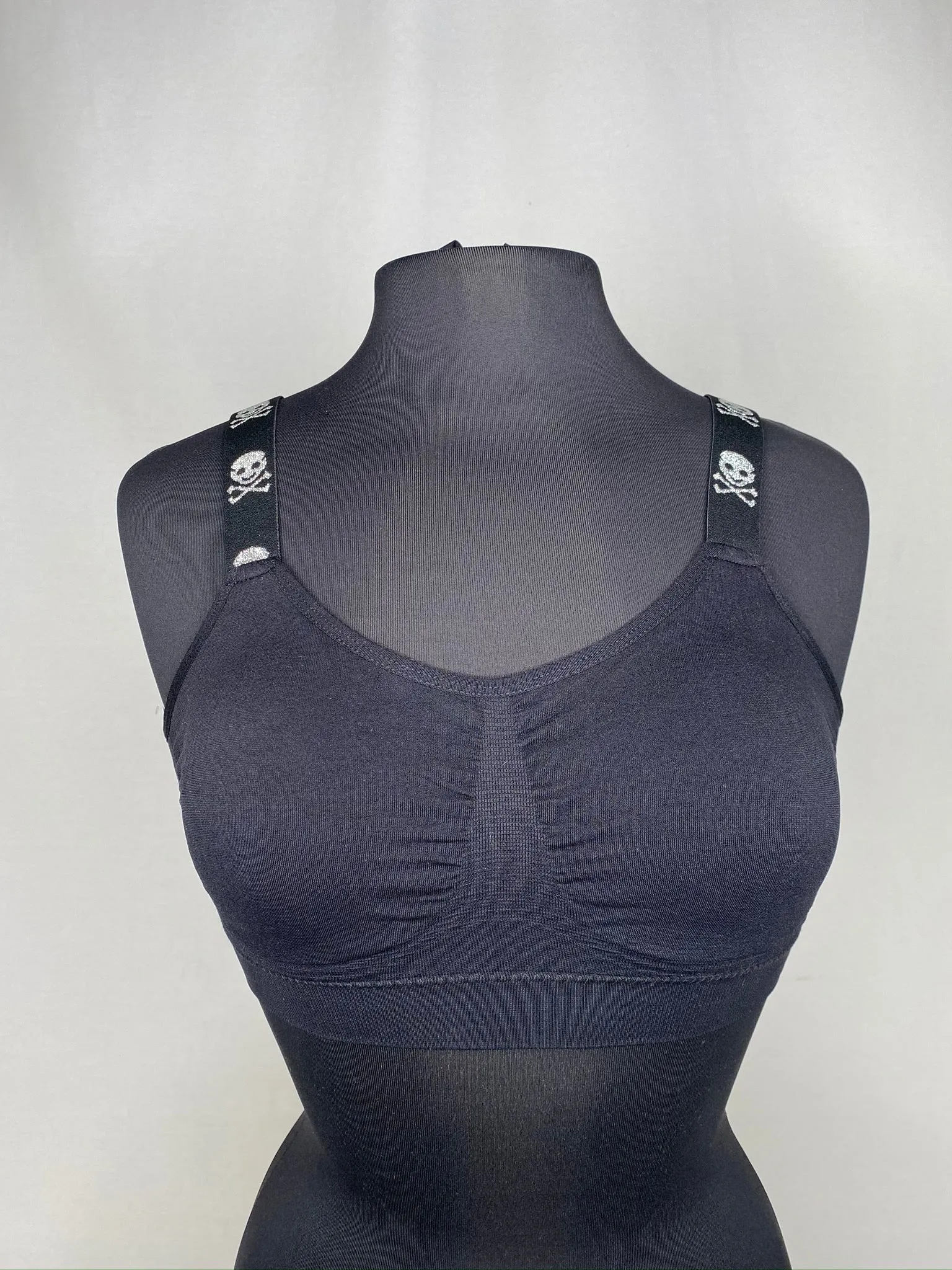Metallic Strap Elastic Band Bras