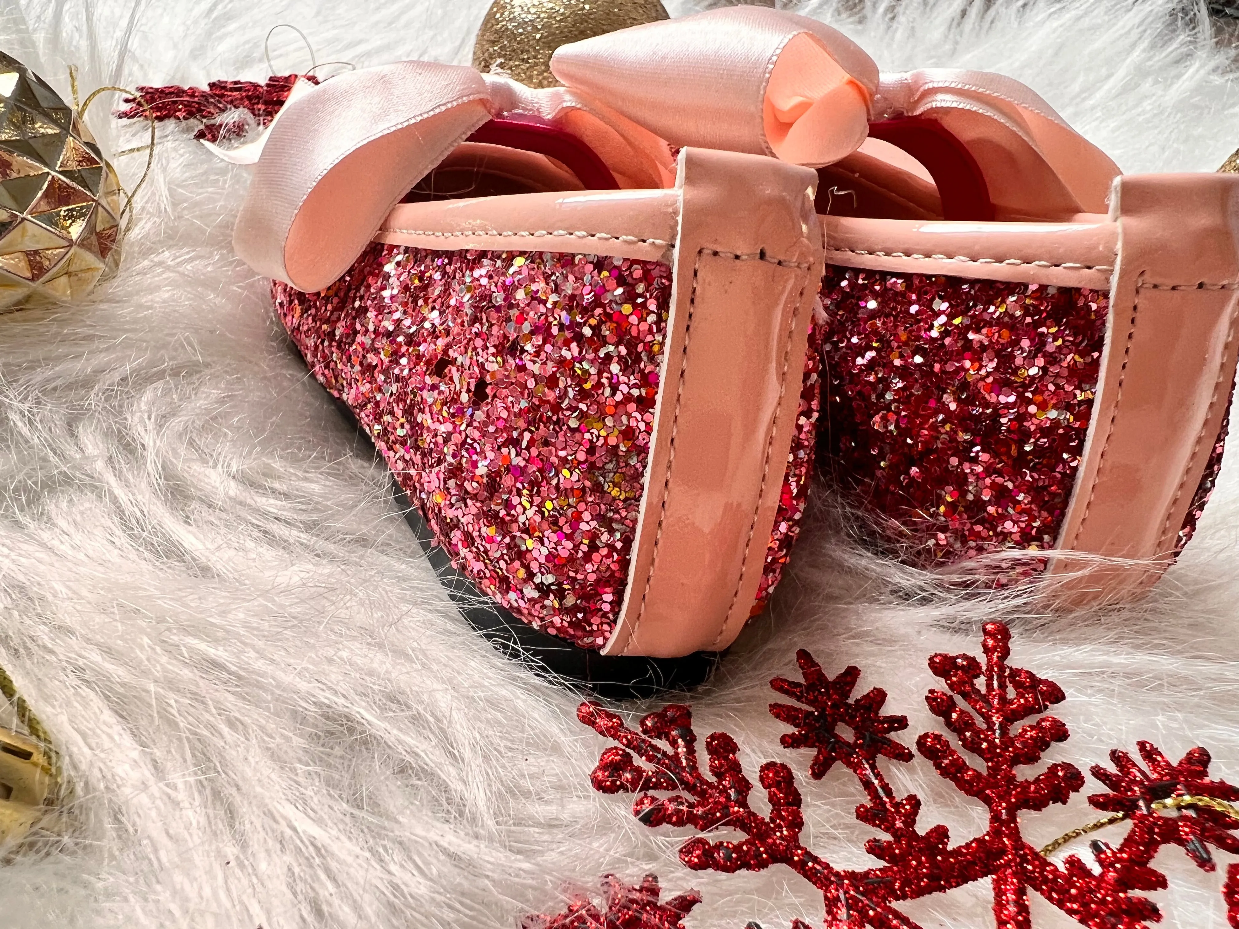 Mimi Shoes  Blush  Glittery