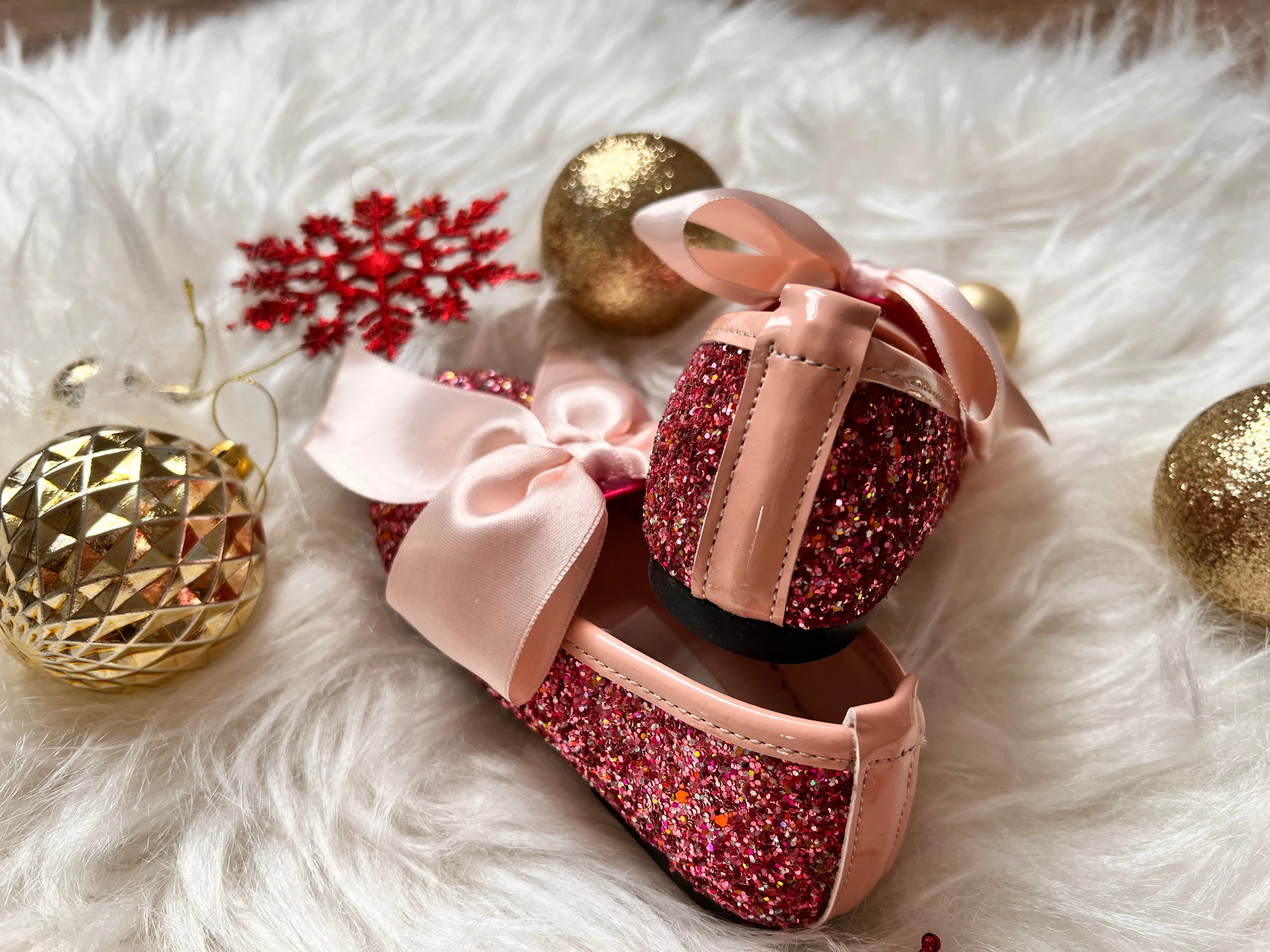 Mimi Shoes  Blush  Glittery