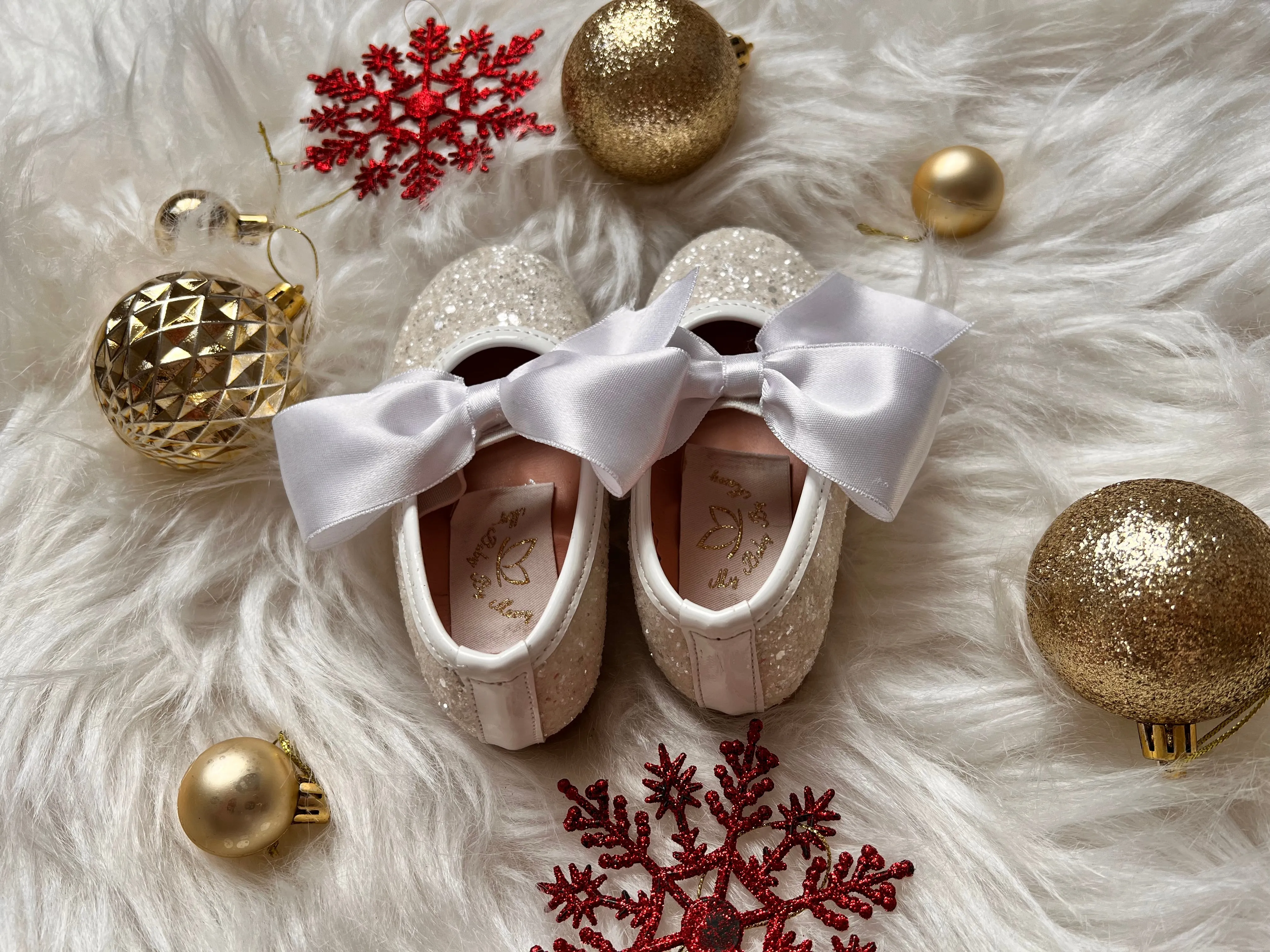 Mimi Shoes  White  Glittery