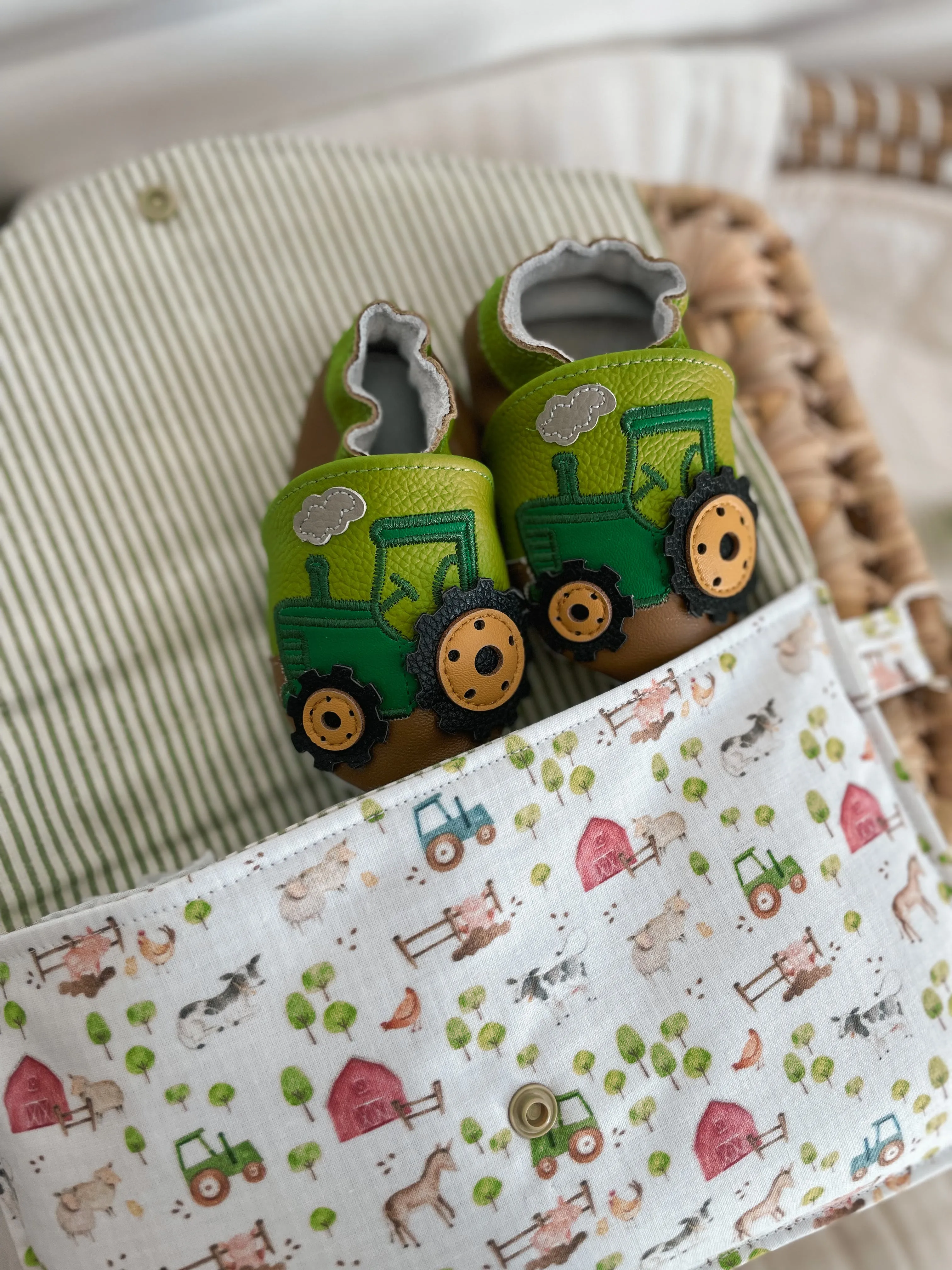 Nappy Wallet & Tractor Moccasin Set | Farmer 2.0